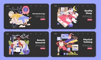 Biohacking. Flat Illustration vector