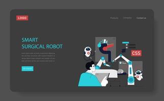 Automation In Healthcare. Flat Illustration vector