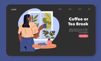 Burnout Breaks. Flat Illustration vector