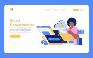 Development Process Automation. Flat Illustration vector