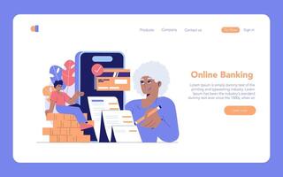Tech Help Across Generations. Flat Illustration vector