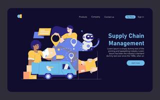 Logistics Automation. Flat Illustration vector