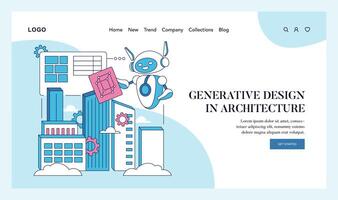 Automation In Creativity. Flat Illustration vector