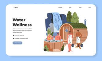 Water Wellness. Flat Illustration vector
