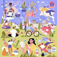 Biohacking. Flat Illustration vector