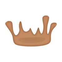 Brown Liquid Crown Splashes Abstract Design Simple Illustration vector