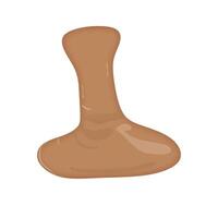 Brown Liquid Blob Abstract Shape Simple Design Illustration vector