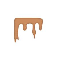 Brown Liquid Dripping Abstract Design Simple Background vector