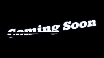 Animated text coming soon with cinematic intro style, 4K black background motion graphic. video