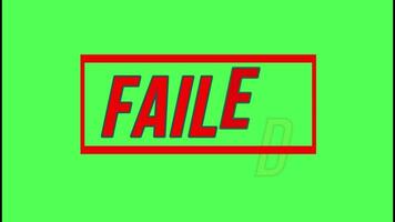 Failed Text Animation on Green Background. video