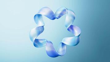 Abstract metal curve background, 3d rendering. video