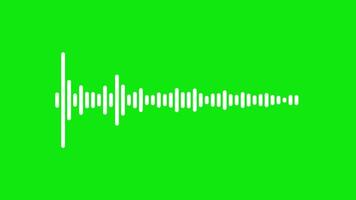 digital audio espectro som efeito onda equalizador animação verde tela. 4k resolução video