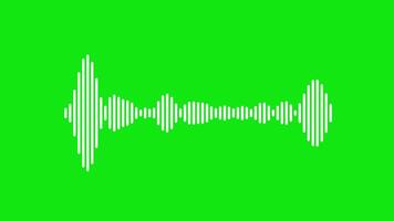 digital audio espectro som efeito onda equalizador animação verde tela. 4k resolução video