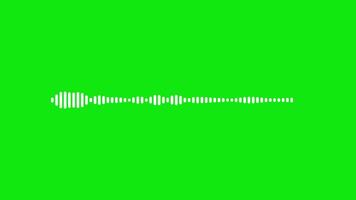 digital audio espectro som efeito onda equalizador animação verde tela. 4k resolução video