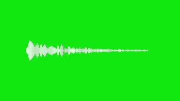 digital audio espectro som efeito onda equalizador animação verde tela. 4k resolução video