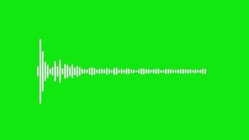 digital audio espectro som efeito onda equalizador animação verde tela. 4k resolução video