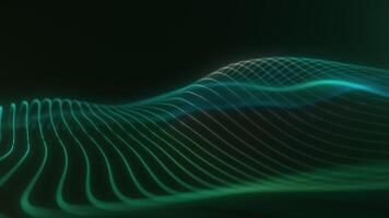 Emerald Flowing Line Wave Background video