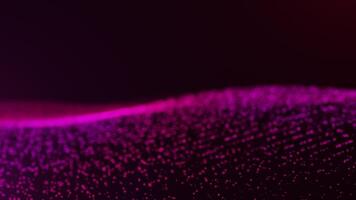 Vibrant Pink Particle Wave Abstract Background video
