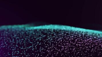 Abstract Cyan and Pink Particle Wave Animation video