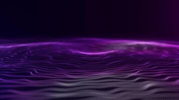Purple and Violet Flowing Digital Particle Waves video