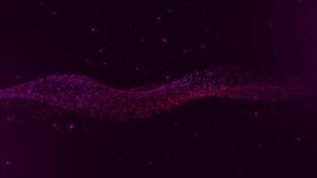 Vibrant Pink and Red Particle Wave with Glowing Trail video
