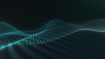 Turquoise Particle Wave Mesh Background video