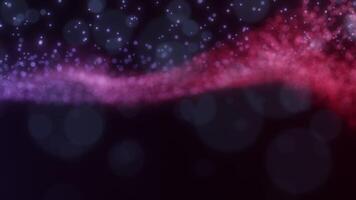 Dynamic Red and Purple Particle Wave Animation video