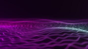 Abstract Vibrant Magenta and Cyan Particle Waves video