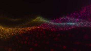 Vibrant Multicolor Particle Wave with Glow video