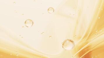 Golden abstract spheres, golden molecules with glass background, 3d rendering. video