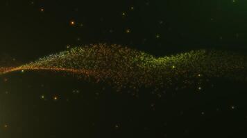 Golden and Orange Particle Wave in Motion video
