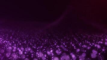 Elegant Purple Particle Wave with Glowing Bokeh video