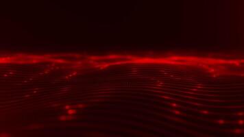 Intense Red Digital Particle Wave Background video