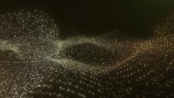 Abstract Golden Particle Wave with Shimmering Depth and Flow video