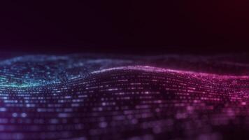 Vibrant Dual-Tone Particle Wave Animation video