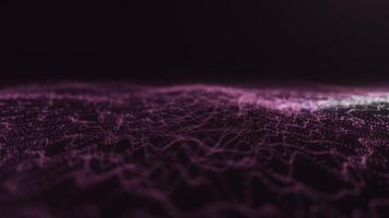 Pink Glowing Particle Waves with Digital Patterns video