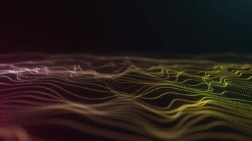 Yellow and White Glowing Particle Waves in Motion video