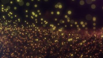 Golden Particle Wave with Warm Glowing Lights video