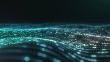 Dynamic Blue Digital Particle Wave video