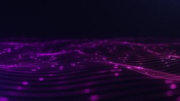 Purple Digital Particle Waves in Dynamic Flow video