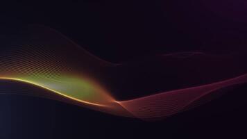 Dynamic Golden and Red Abstract Digital Waves video