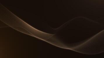 Minimalistic Golden Waves on Dark Gradient Background video