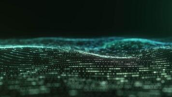 Tranquil Emerald and Cyan Data Waves video