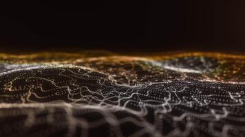 Golden and White Digital Particle Wave Motion video