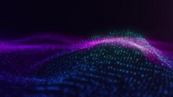 Mesmerizing Purple and Blue Particle Wave with Neon Highlights video