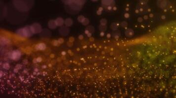 Warm Golden and Pink Particle Wave Animation video