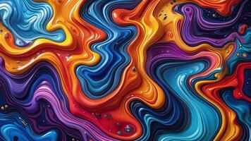 Abstract Liquid Vibrant Color Marble Motion Background with Swirling Patterns and Dynamic Flow for Creative and Modern Design video
