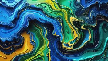 Abstract Liquid Vibrant Color Marble Motion Background with Swirling Patterns and Dynamic Flow for Creative and Modern Design video