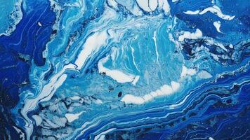 Rich Blue Swirl Marble Texture, Warm and Artistic Abstract Background video