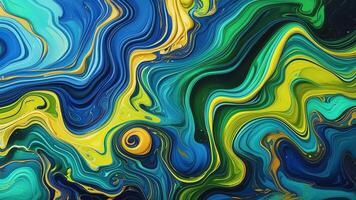 Abstract Liquid Vibrant Color Marble Motion Background with Swirling Patterns and Dynamic Flow for Creative and Modern Design video